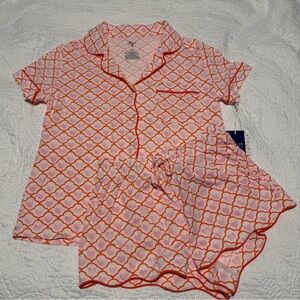 Roller Rabbit x Target Women’s Geo Hearts Short Sleeve & Shorts Pajama Set NWT